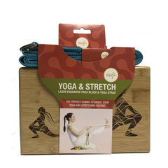 The Luxe Bamboo Yoga Block & Strap