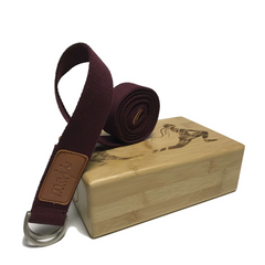 The Luxe Bamboo Yoga Block & Strap