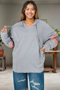 Romantic Embrace Plus Size Elegance Hoodie