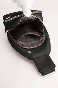 Quilted Chest Bag: Black Elegance Personified