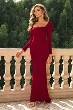 Elegant Fitted Long Sleeve Dress