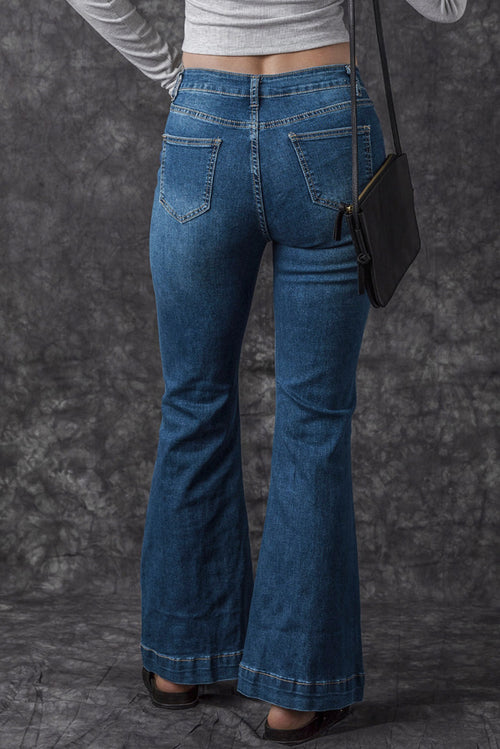 Get the Blue Flare Jeans Look Now!