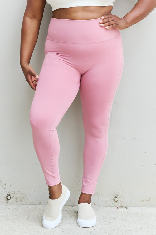 Zenana Light Rose High Waist Leggings