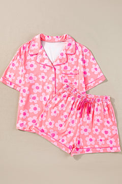 Pink Floral Dream Short Sleeve Pajama Set