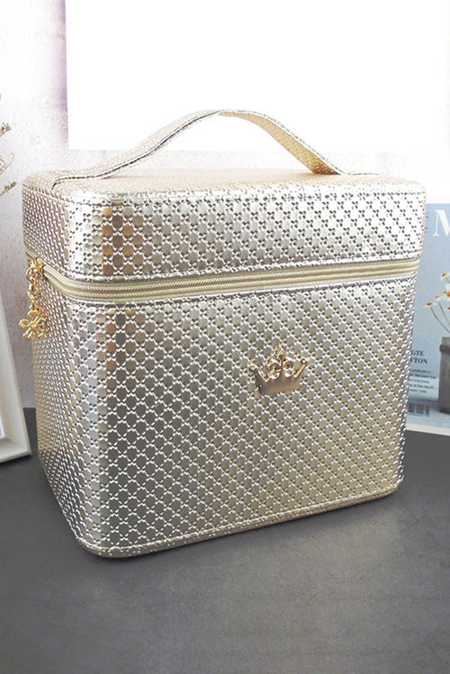 Gilded Elegance Luxe Beauty Bag