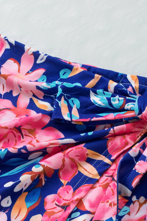 Beach Chic Blue Floral Mini Skirt: Summer Essential