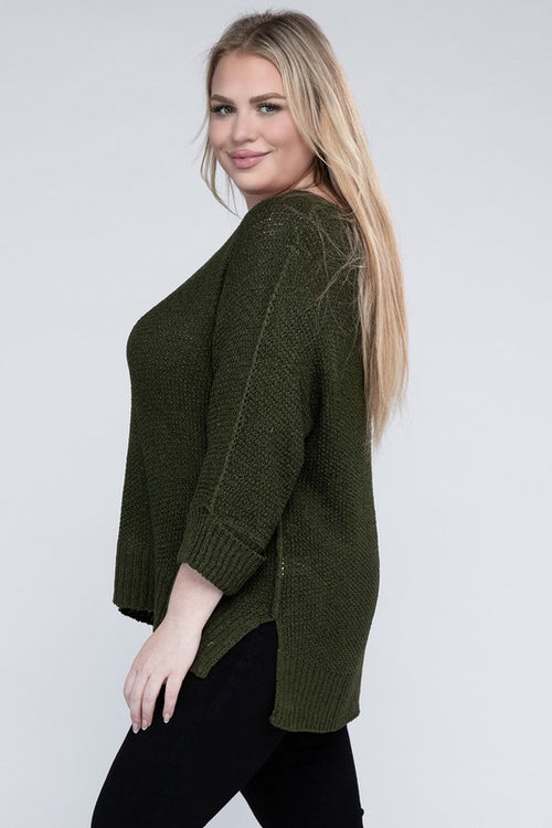 Romantic Embrace Knit Sweater - Curves Enchanted