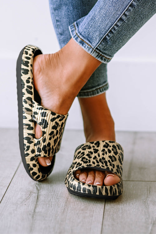 Pink Leopard Elegance Luxury Slip-On Slippers