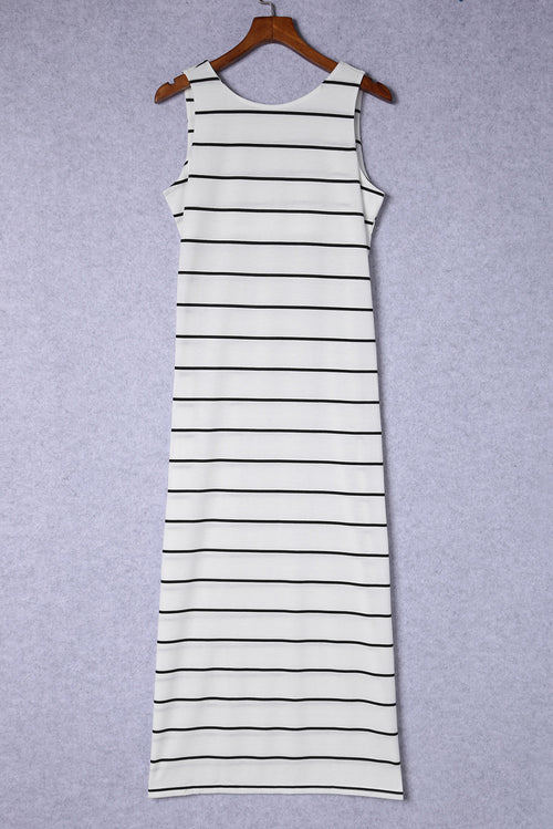 Elegant Striped Maxi Dress: Sophisticated Style