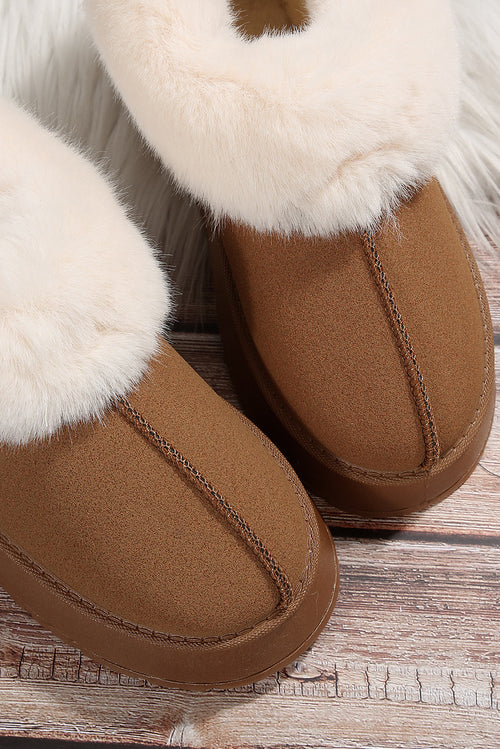 Enchanted Chestnut Suede Snow Boots