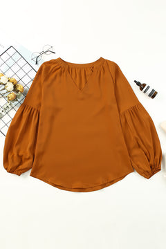 Chic & Versatile Ruched Sleeve Blouse