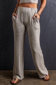 Cosy All Day Light Grey Straight Pants