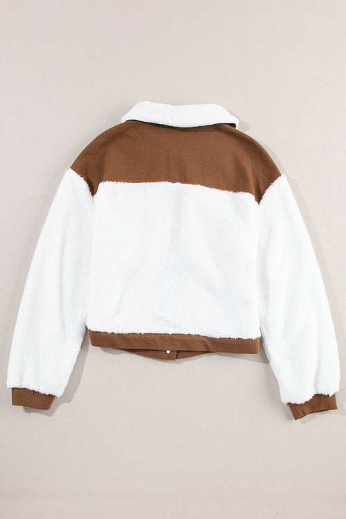 Stay Cozy & Stylish with Chestnut Fuzzy Jacket