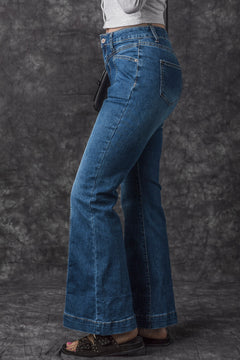 Get the Blue Flare Jeans Look Now!