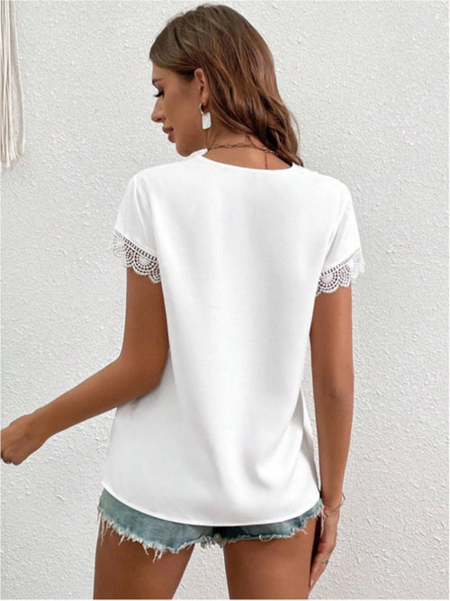 Chic Lace V-Neck Blouse - Elegance Redefined!