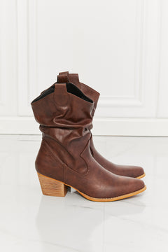 Luxuriously Elegant Brown Scrunch Cowboy Boots