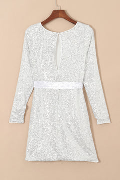 Sequin Elegance Mini Dress: Radiate Opulent Sophistication.