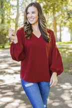 Chic & Versatile Ruched Sleeve Blouse