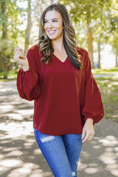 Chic & Versatile Ruched Sleeve Blouse