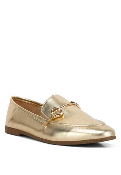 Opulent Metallic Elegance: Shine Luxe Loafers