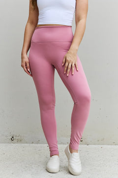 Zenana Light Rose High Waist Leggings