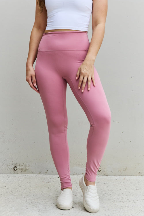 Zenana Light Rose High Waist Leggings