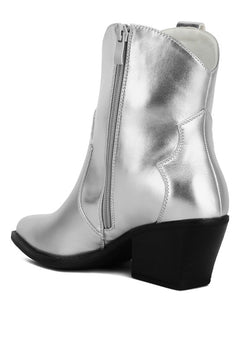 Gilded Elegance Metallic Glam Booties: Opulent Splendour