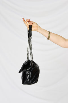 The Elegant Faux Leather Chain Handbag