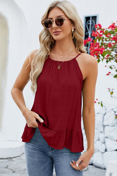 Elegant Whisper Ruffled Cami