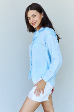 She Means Business Striped Shirt: Elevate Effortlessly!