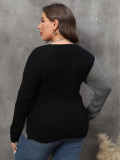 Curvy Love Surplice Sweater: Embrace Your Romance