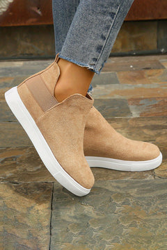 Opulent Suede Elegance: Luxury Slip-on Boots