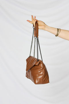 The Ethical Elegance: Faux Leather Chain Handbag