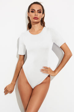 Luxury Blend Round Neck Bodysuit: Elegant Essential