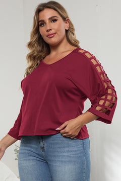 Enchanted Love Dreamy Cutout Sleeve Top: Romantic Elegance 🌹