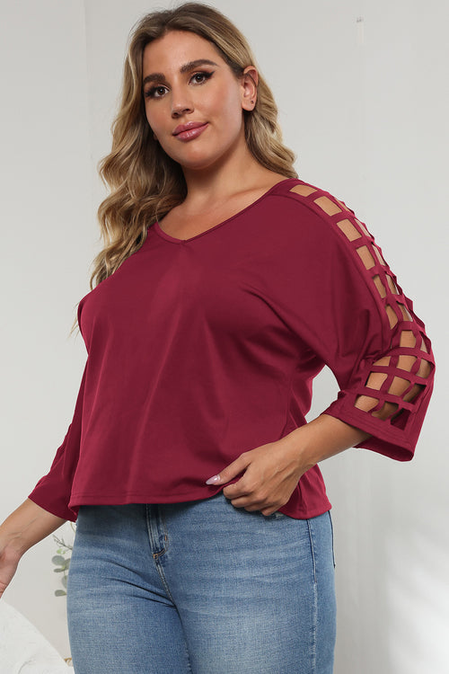 Enchanted Love Dreamy Cutout Sleeve Top: Romantic Elegance 🌹