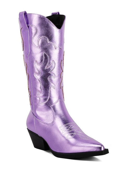 Cowby Metallic Elegance Boots: Luxurious Sophistication