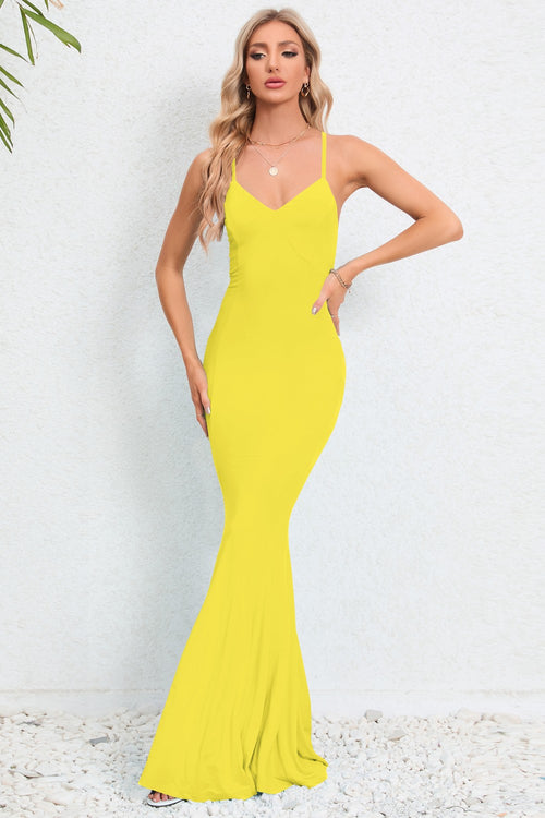 Elegant Fishtail Crisscross Dress