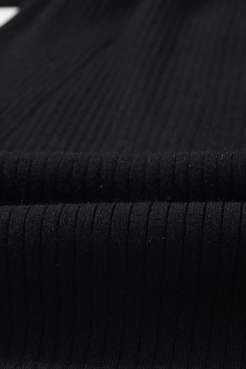 Black Ribbed Knit Dress: Timeless Sophistication