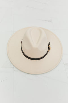 Fame Ride Along Fedora Hat with Gold-Buckled Elegance