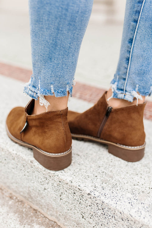 Opulent Elegance: Espresso Suede Ankle Boots