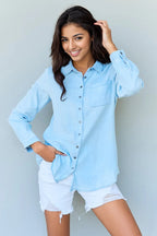 Light Blue Denim Button Down: Casual Chic!