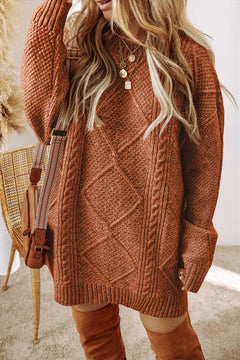 Parchment Dreamweaver Cable Knit Sweater Dress