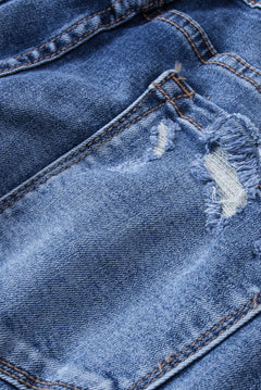 Blue Distressed Flare Jeans: Elevate your denim!