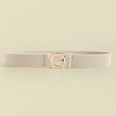 Elegant PU Toggle Clasp Elastic Belt: A Refined Adornment.