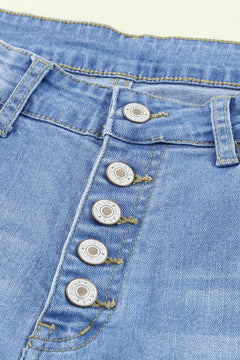 Sky Blue Retro Bell Bottom Denims