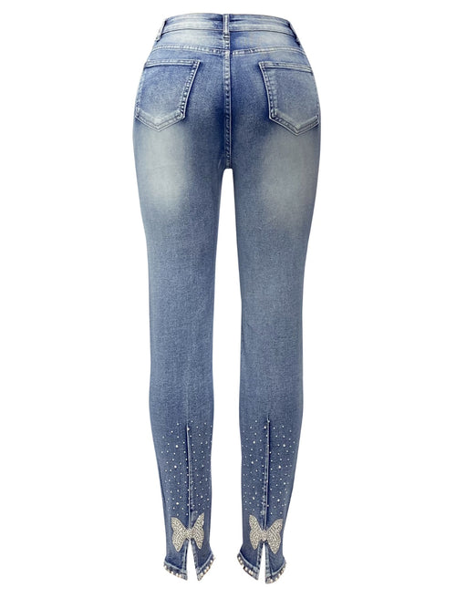 Shine Bright Rhinestone Skinny Jeans: Sparkle Everywhere