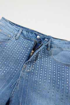 Ashleigh Blue Rhinestone Embellished Denim Shorts