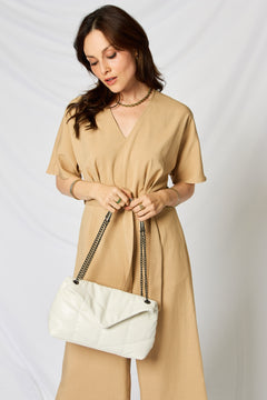 The Elegant Faux Leather Chain Handbag