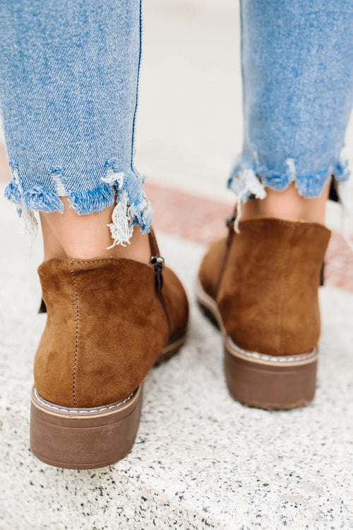 Opulent Elegance: Espresso Suede Ankle Boots